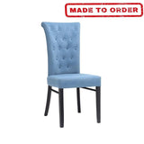 AROLA DEEP BUTTON DINING CHAIRS CHOICE OF LEATHER