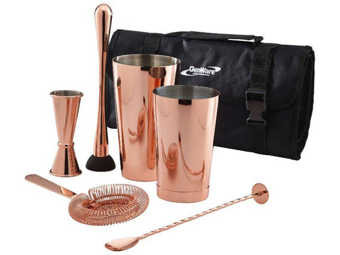 Copper Cocktail Bar Kit 7pcs