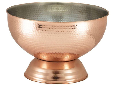 Hammered Copper Champagne Bowl 36cm