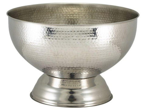 Hammered Stainless Steel Champagne Bowl 36cm