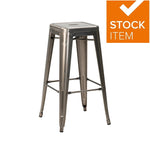 French Bistro High Stool - Gun Metal Grey