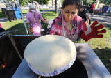 Tandoor Gaddi 12 inch Naan Bread Pillow Tandoori Roti Clay Oven Cushion, White, 30x30x13