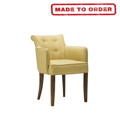 PIEA DEEP BUTTON ARM DINING CHAIRS CHOICE OF LEATHER